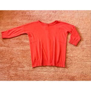 Ann Taylor Petite Merino Wool Cashmere Blend Sweater Coral SP